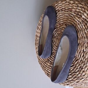 French‎ Sole FS/NY Womens Milly Grey Suede Ballet Flats S-8